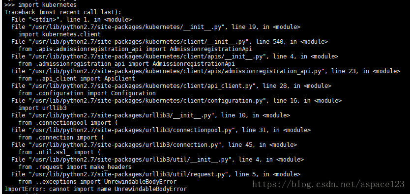 ImportError: cannot import name UnrewindableBodyError-下雪啦资源网