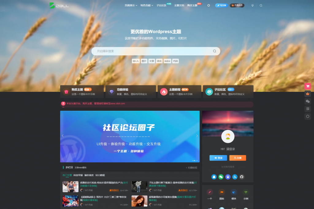 zibll-V7.7最新版2024完美破解授权可用（含教程）-下雪啦资源网