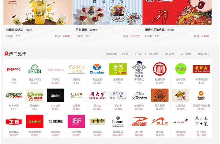 图片[2]-仿《91创业网》网站源码 招商加盟致富商机网站模版 品牌连锁店网站源码 帝国cms+采集-下雪啦资源网