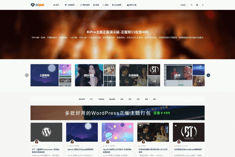 【首发】真正的日主题RiPro v8.1破解版（修复缓存器功能）-下雪啦资源网