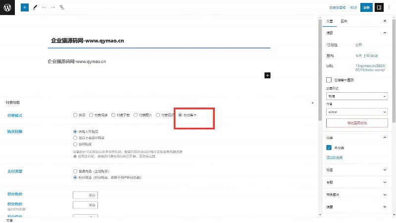 子比主题扩展功能插件 Zibll卡密售卡功能插件-下雪啦资源网