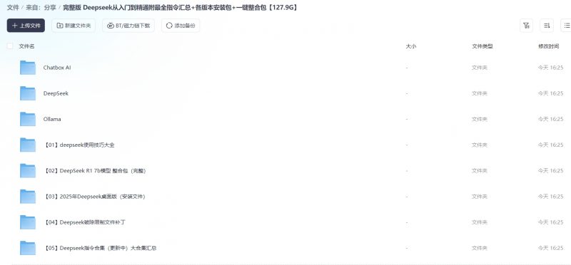 最新完整版Deepseek从入门到精通附最全指令汇总+各版本安装包+一键整合包-下雪啦资源网