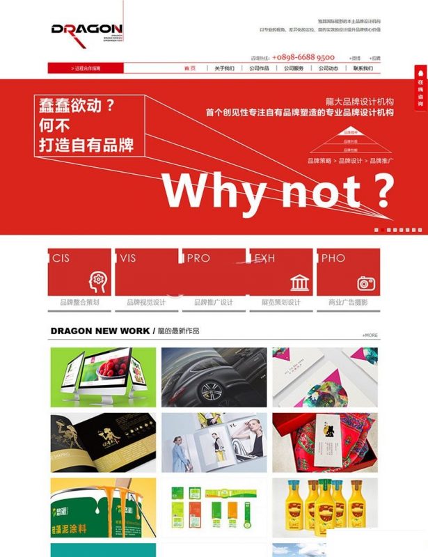 品牌设计 广告网络设计类公司企业网站源码 织梦模板-下雪啦资源网