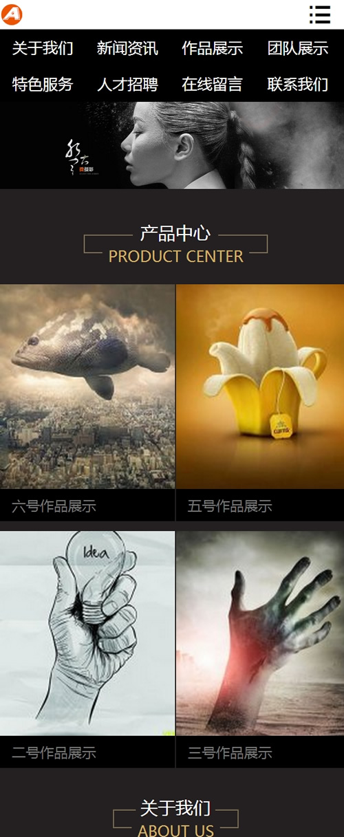 图片[3]-（带手机版数据同步）黑色高端摄影设计类网站源码 PS设计摄影网站织梦模板-下雪啦资源网