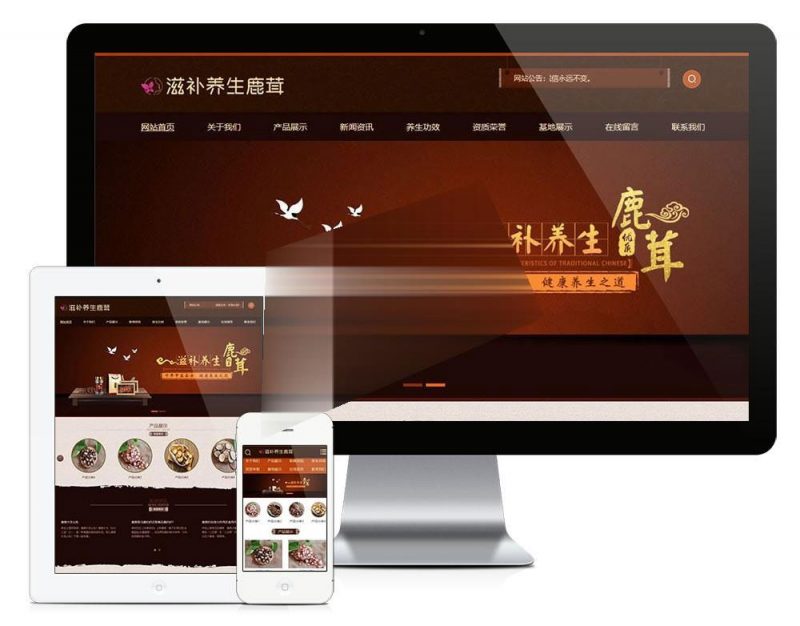 易优cms内核滋补养生鹿茸保健品公司网站模板源码 PC+手机版 带后台-下雪啦资源网