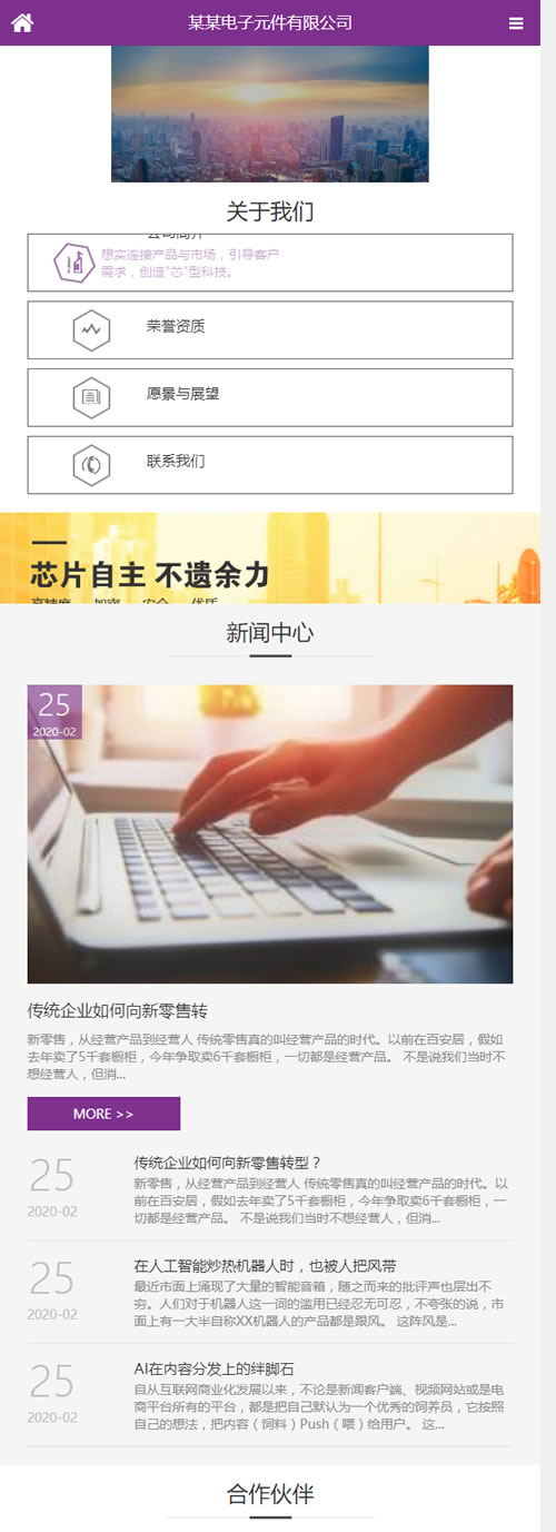 图片[2]-(自适应手机版)响应式电子芯片研发设计类网站源码 HTML5电子元件织梦模板-下雪啦资源网