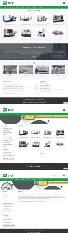 (自适应手机端)html5响应式绿色外贸打印设备机械设备环保网站源码 英文织梦dede模板-下雪啦资源网