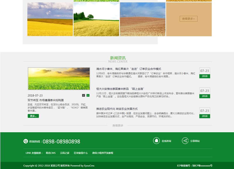 图片[3]-响应式五谷有机农产品企业网站源码 易优cms模板-下雪啦资源网