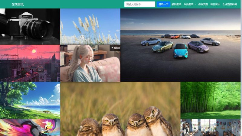 自采集在线电脑壁纸系统源码v2.0 自适应双端-下雪啦资源网