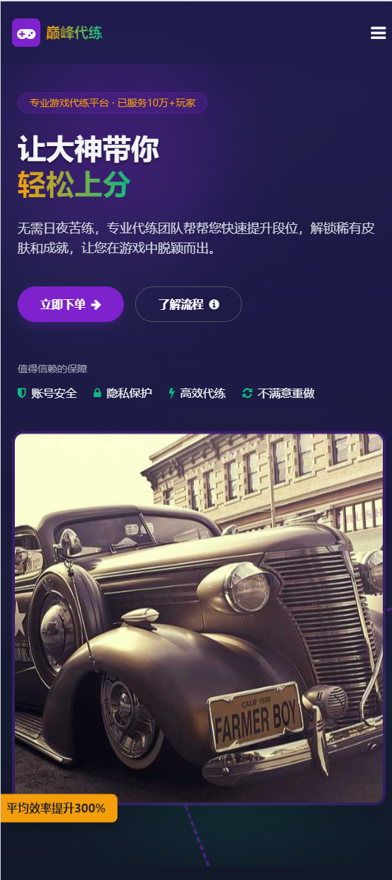 图片[2]-游戏代练工作室代练报价单页模板-下雪啦资源网