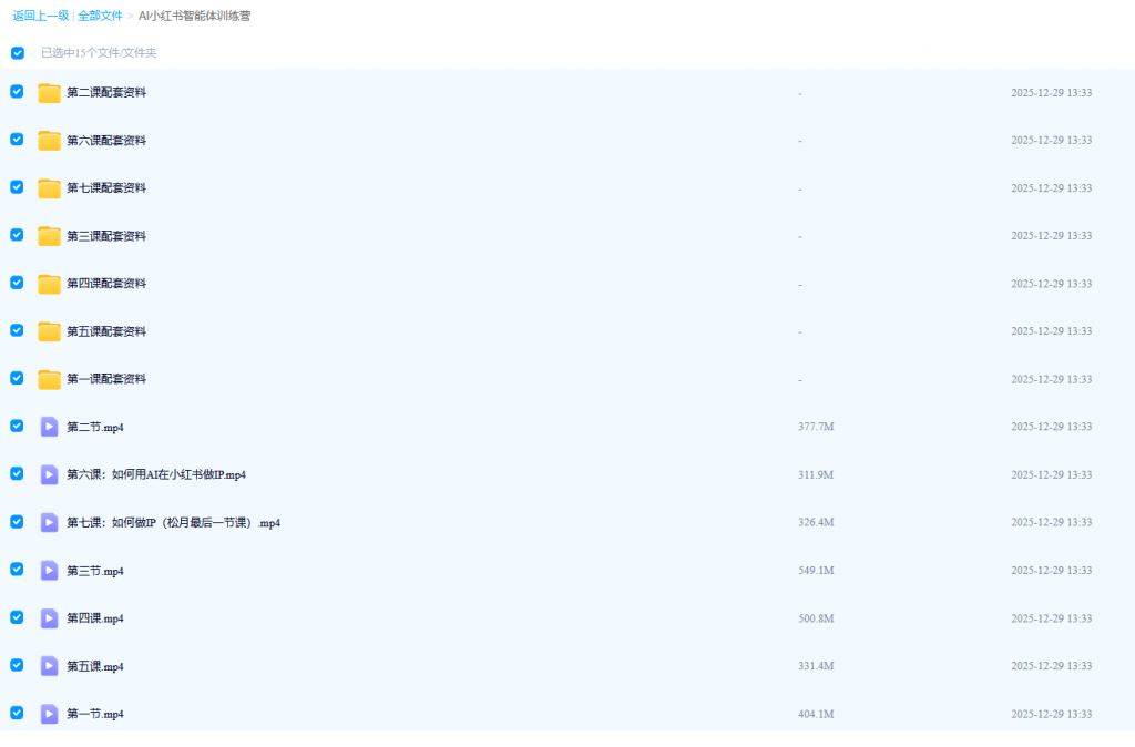 AI小红书智能体训练营-下雪啦资源网
