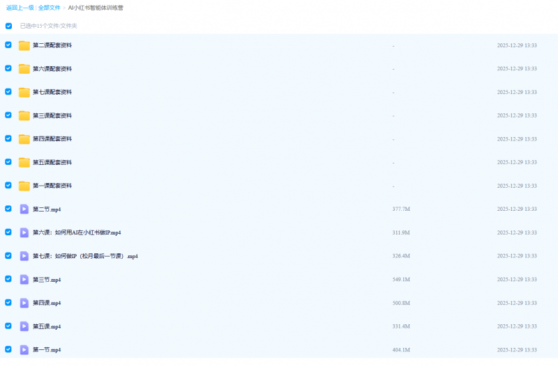 AI小红书智能体训练营-下雪啦资源网
