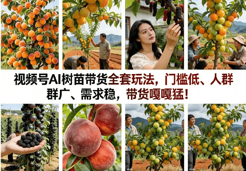视频号AI树苗带货全套玩法-下雪啦资源网