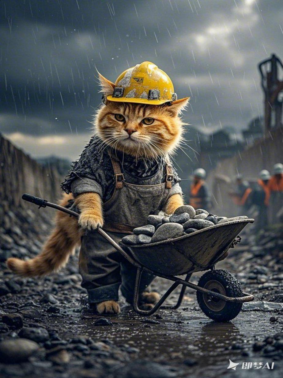 打工猫系列 即梦提示词合集-下雪啦资源网