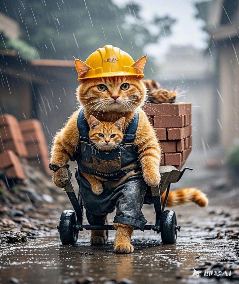 打工猫系列即梦示例图
