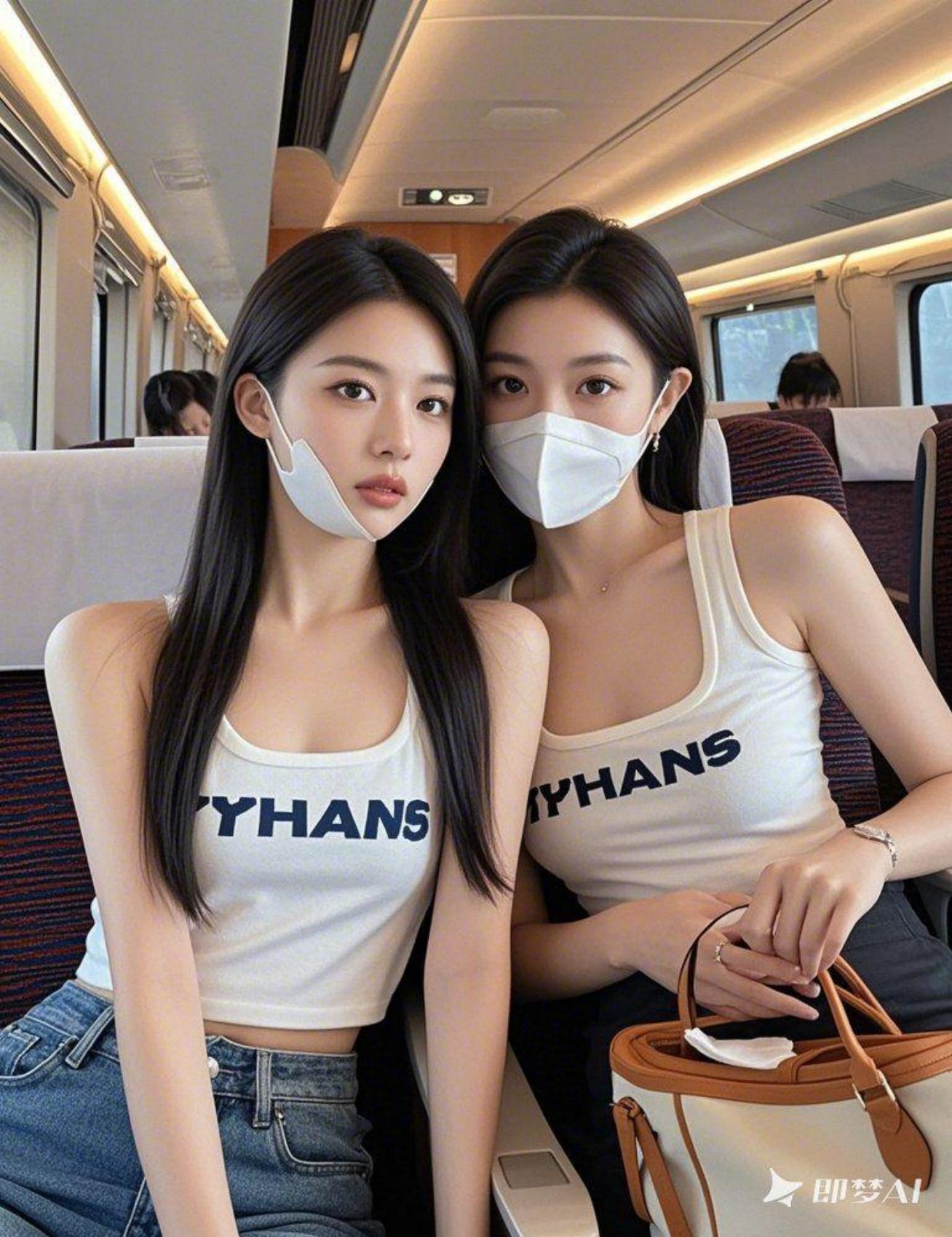 高铁美女 丰满版即梦示例图