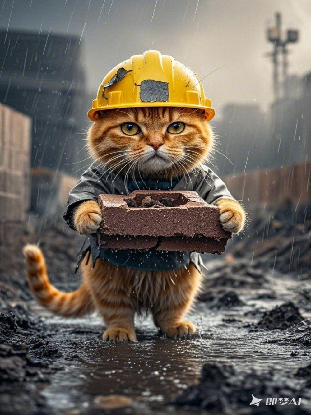 打工猫系列即梦示例图