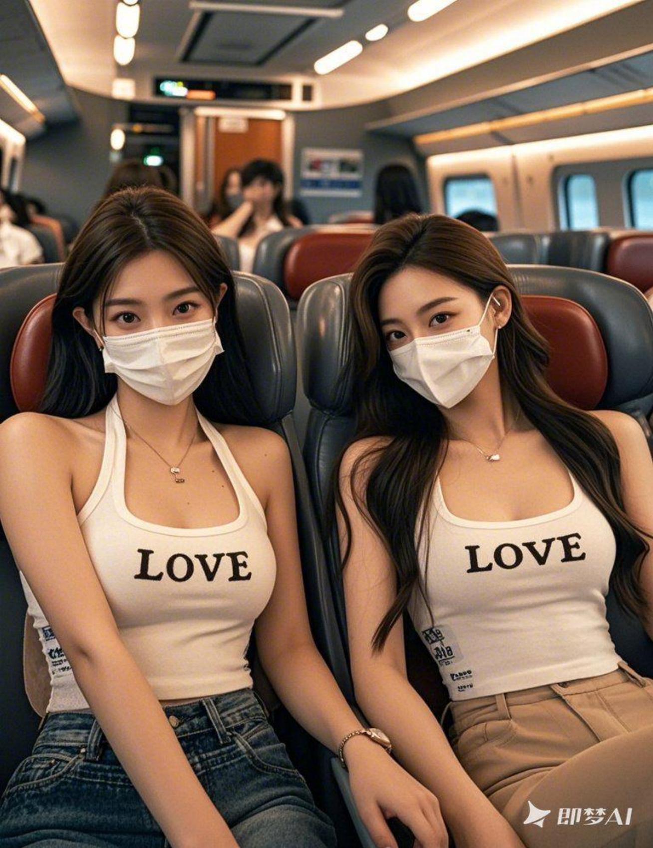 高铁美女 丰满版即梦示例图