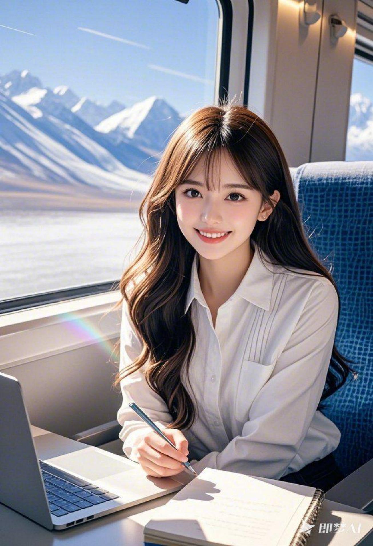 高铁美女 丰满版即梦示例图