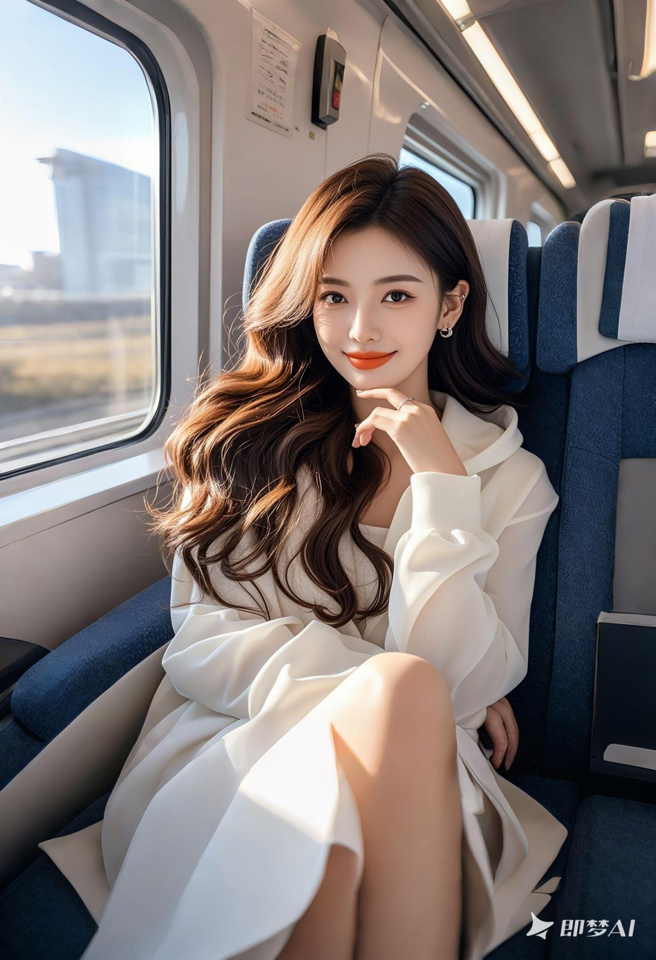 高铁美女 丰满版即梦示例图