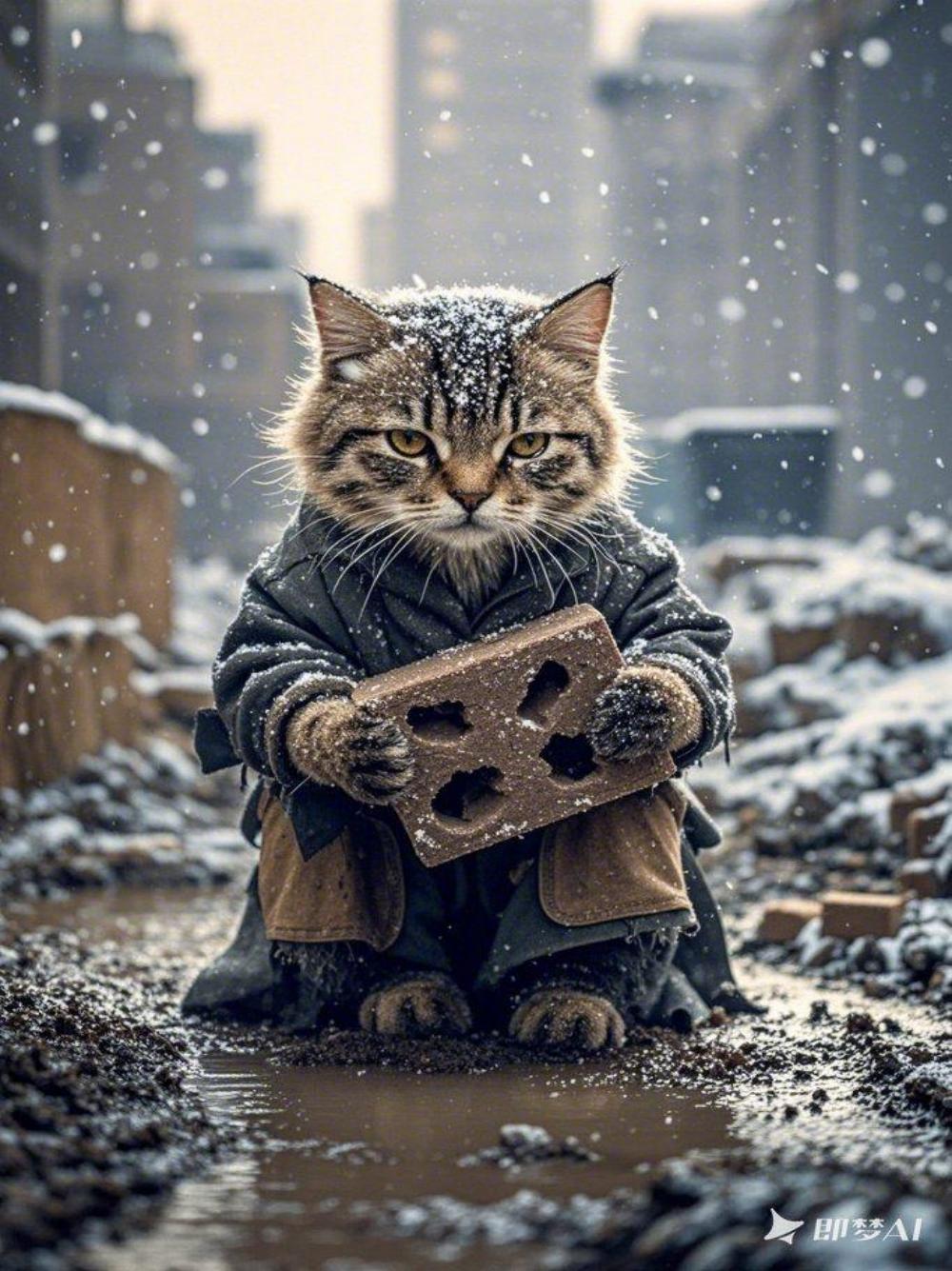 打工猫系列即梦示例图
