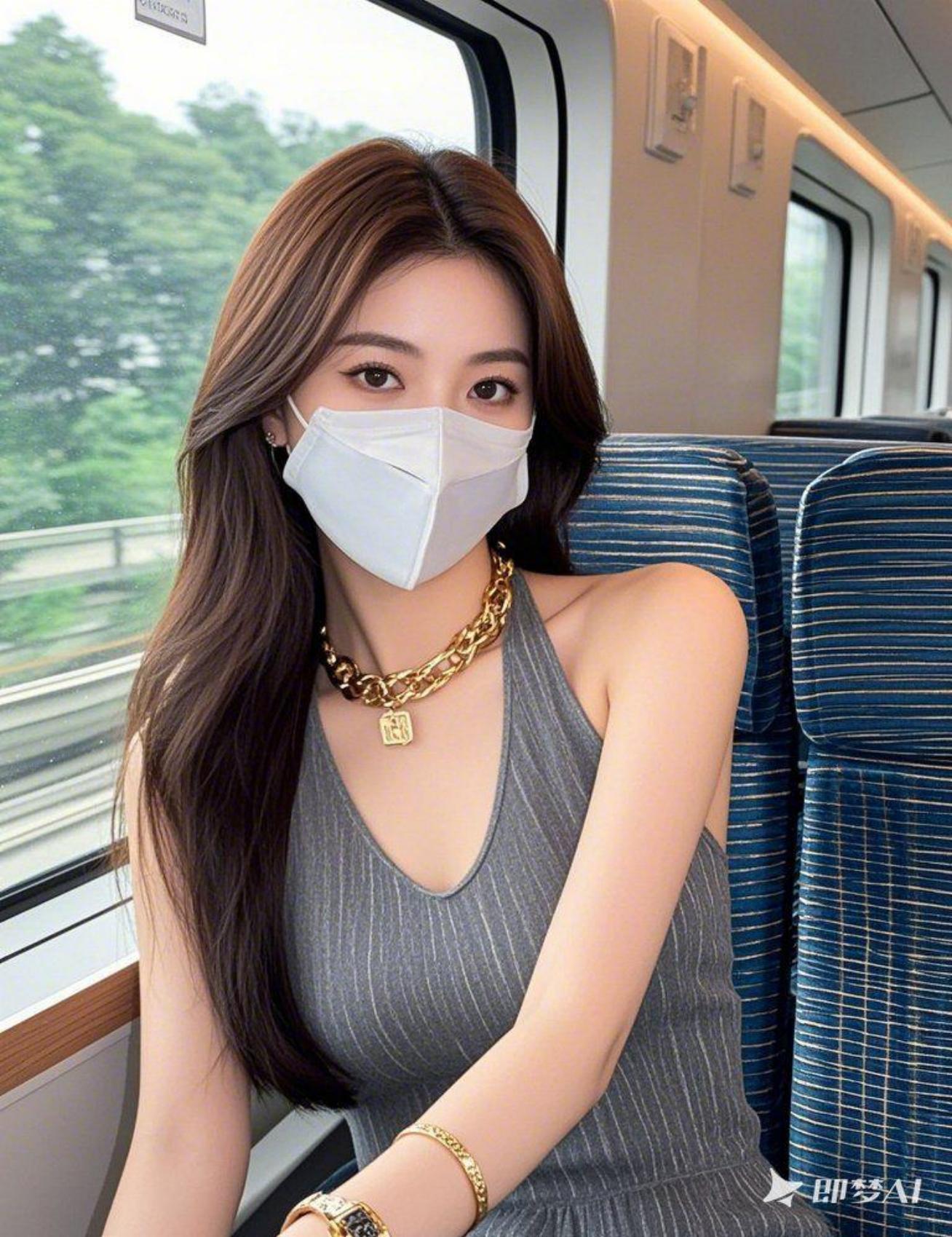 高铁美女 丰满版即梦示例图