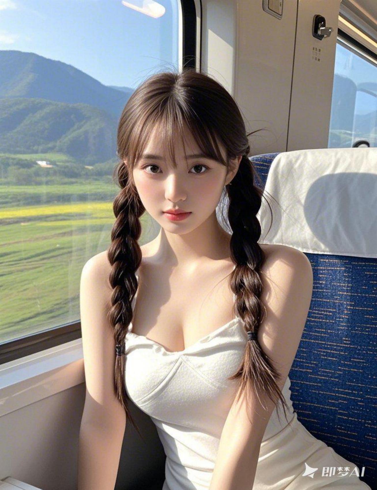 高铁美女 丰满版即梦示例图