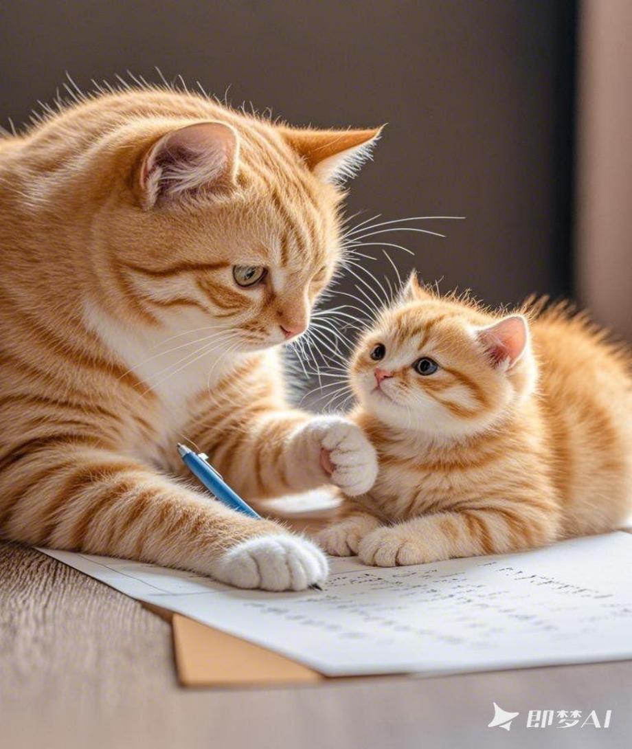 小橘猫系列即梦示例图