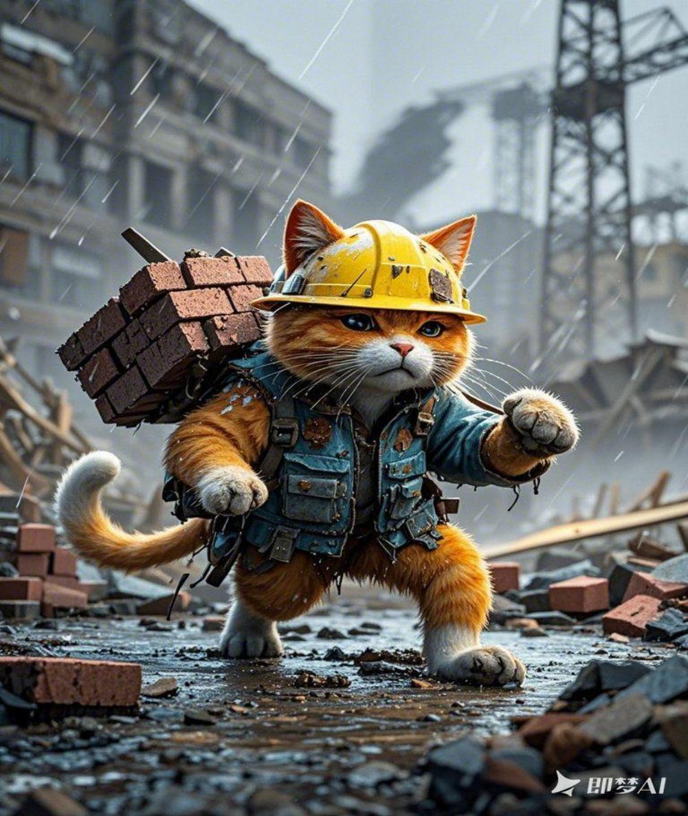 打工猫系列即梦示例图