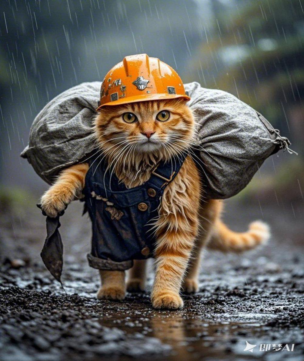 打工猫系列即梦示例图