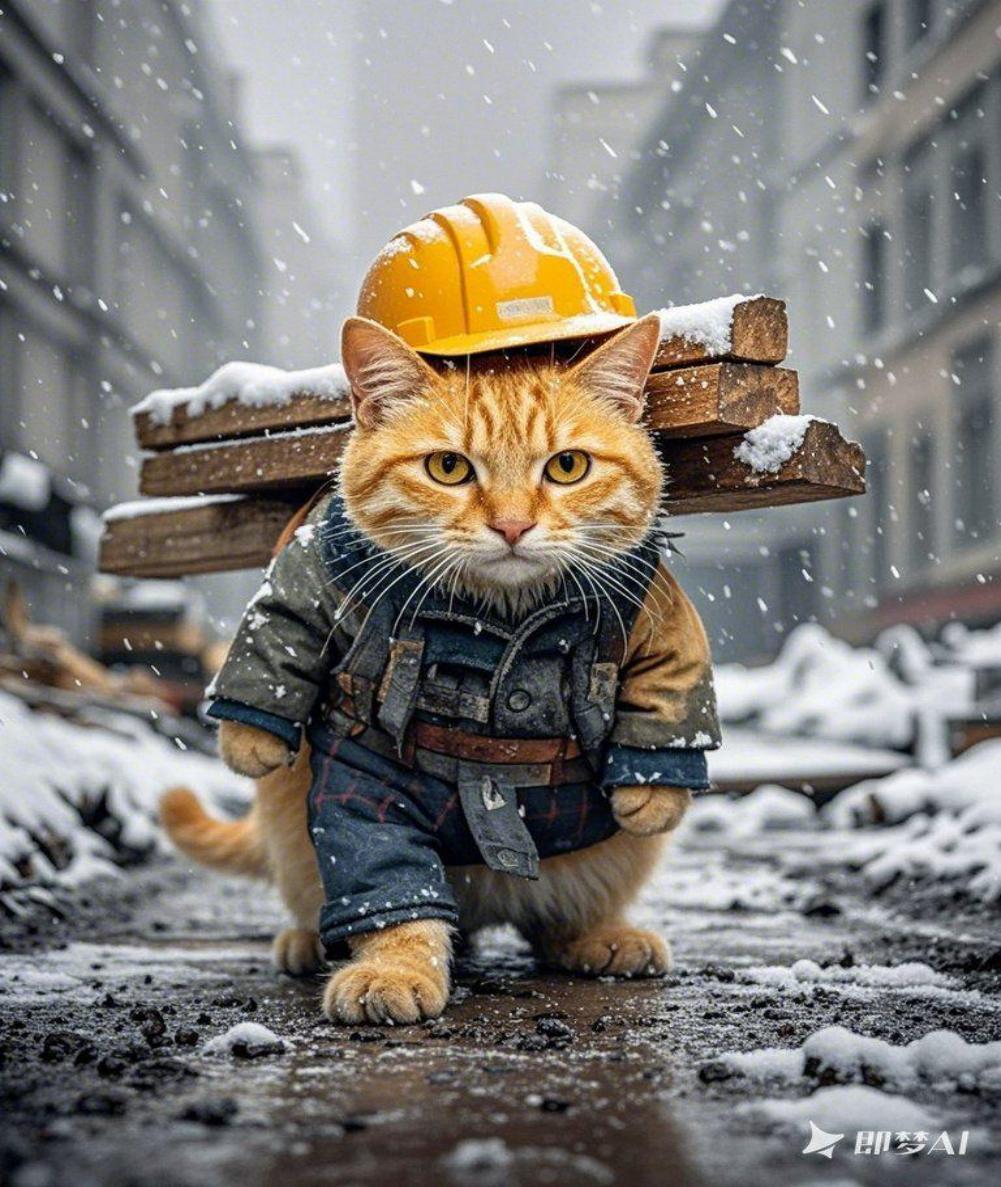 打工猫系列即梦示例图