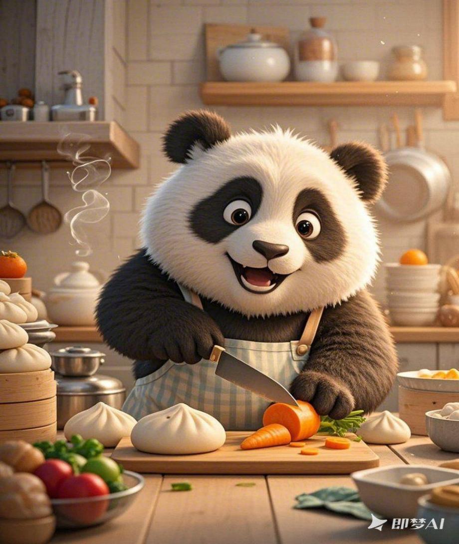 熊猫系列即梦示例图