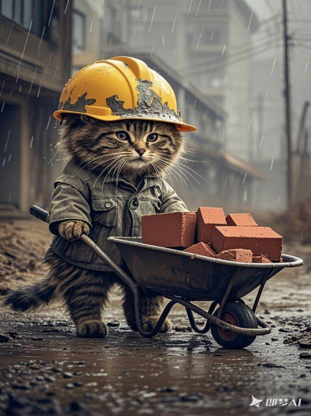 打工猫系列即梦示例图