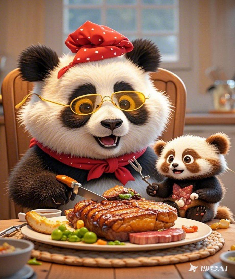 熊猫系列即梦示例图