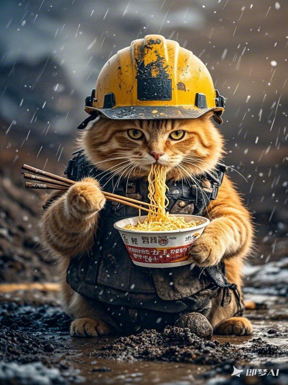 打工猫系列即梦示例图