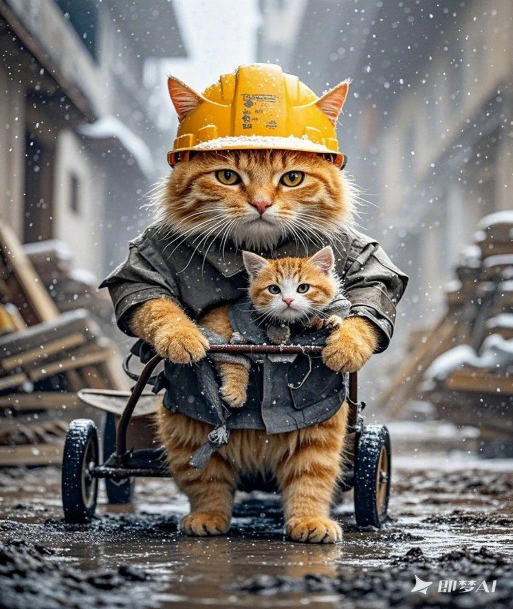 打工猫系列即梦示例图