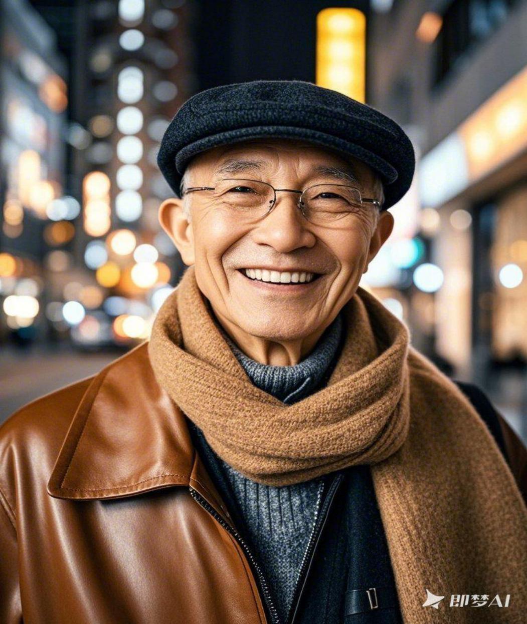 慈祥老人（对口型）即梦示例图