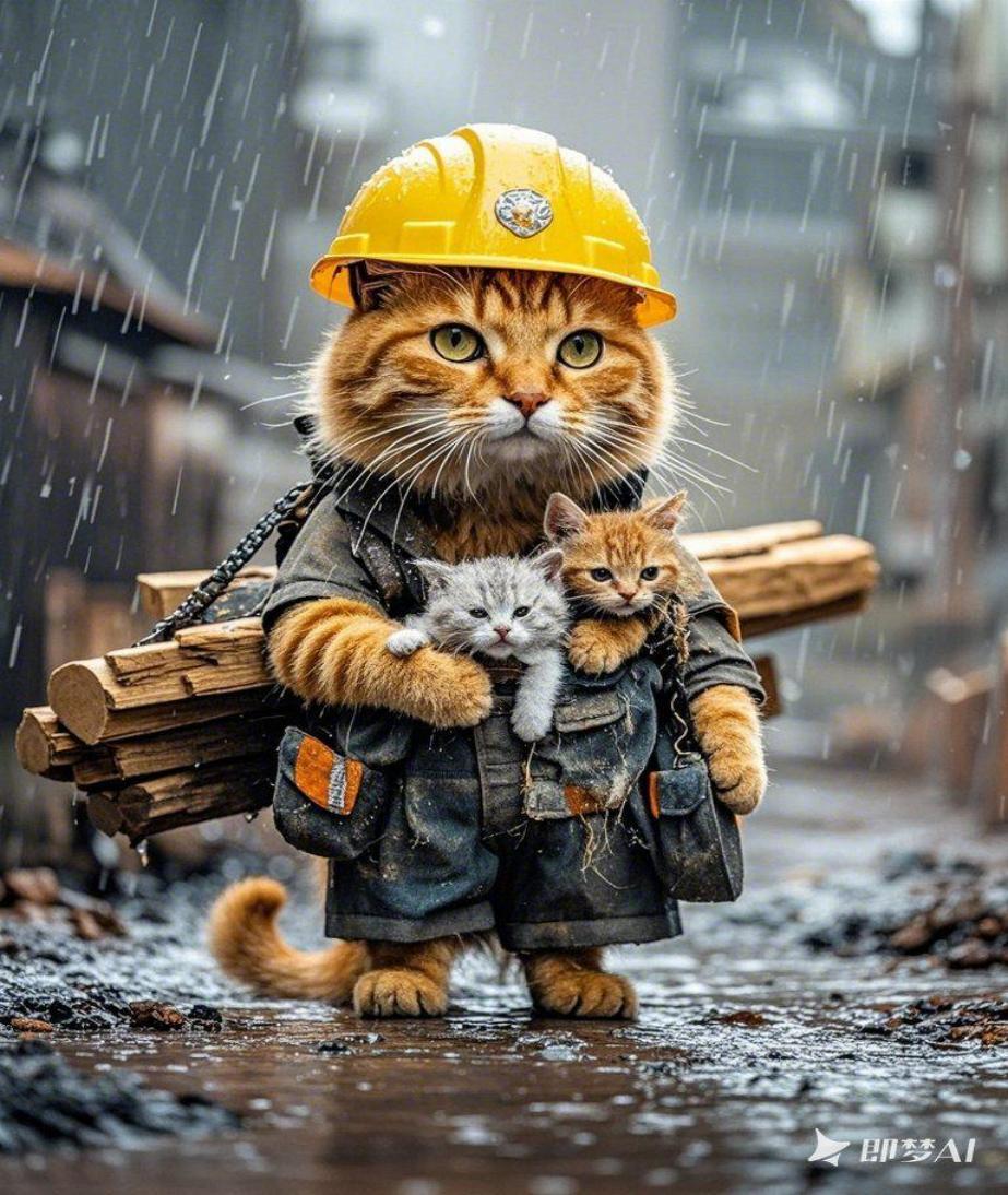 打工猫系列即梦示例图