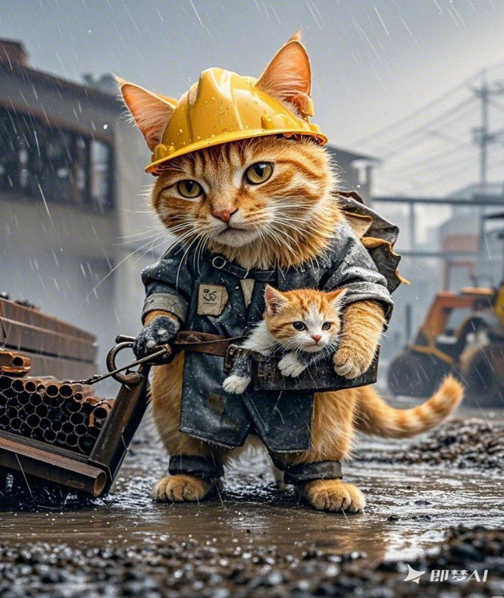 打工猫系列即梦示例图